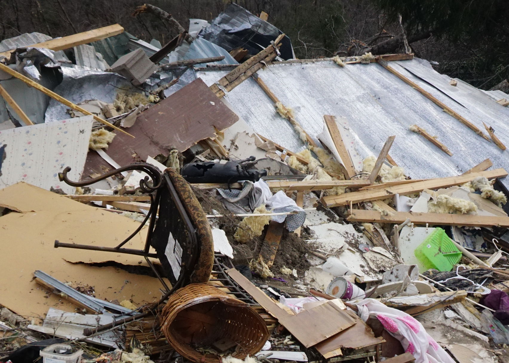 Tornado damage in Lee County